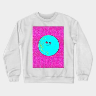 Hot Pink Parsley Moon Face Crewneck Sweatshirt